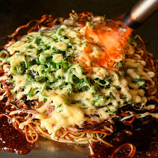 目の前で焼き上げる